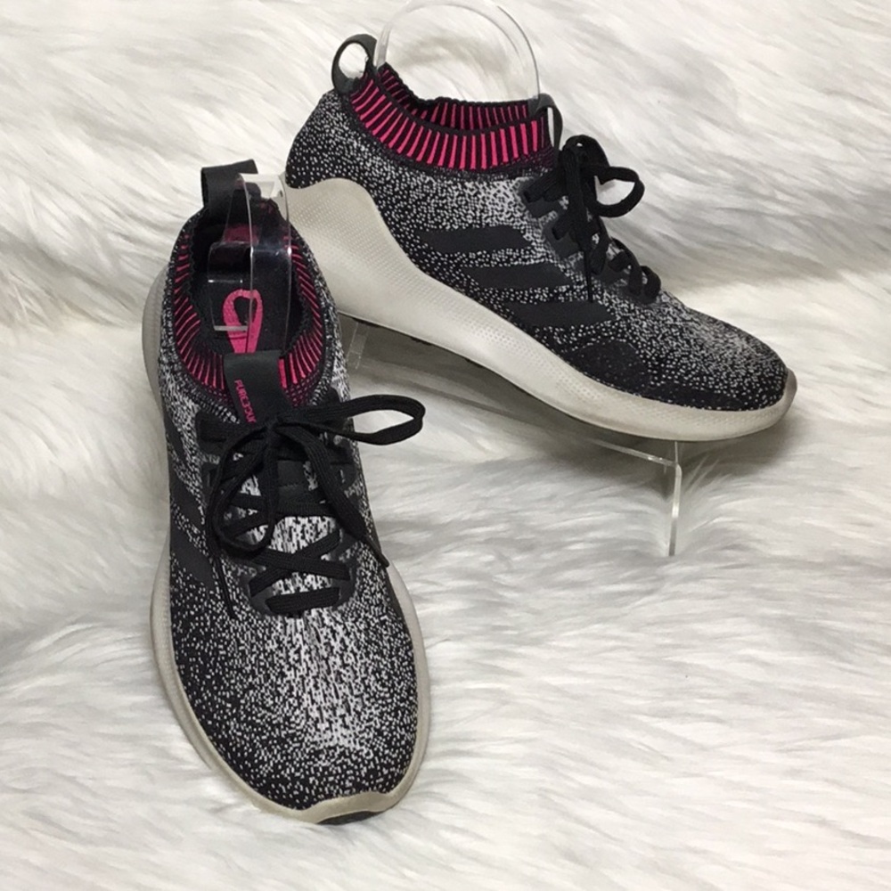 Adidas PureBounce+ Aktiv Against Cancer Sneakers, Black/Pink, Size 9.5
